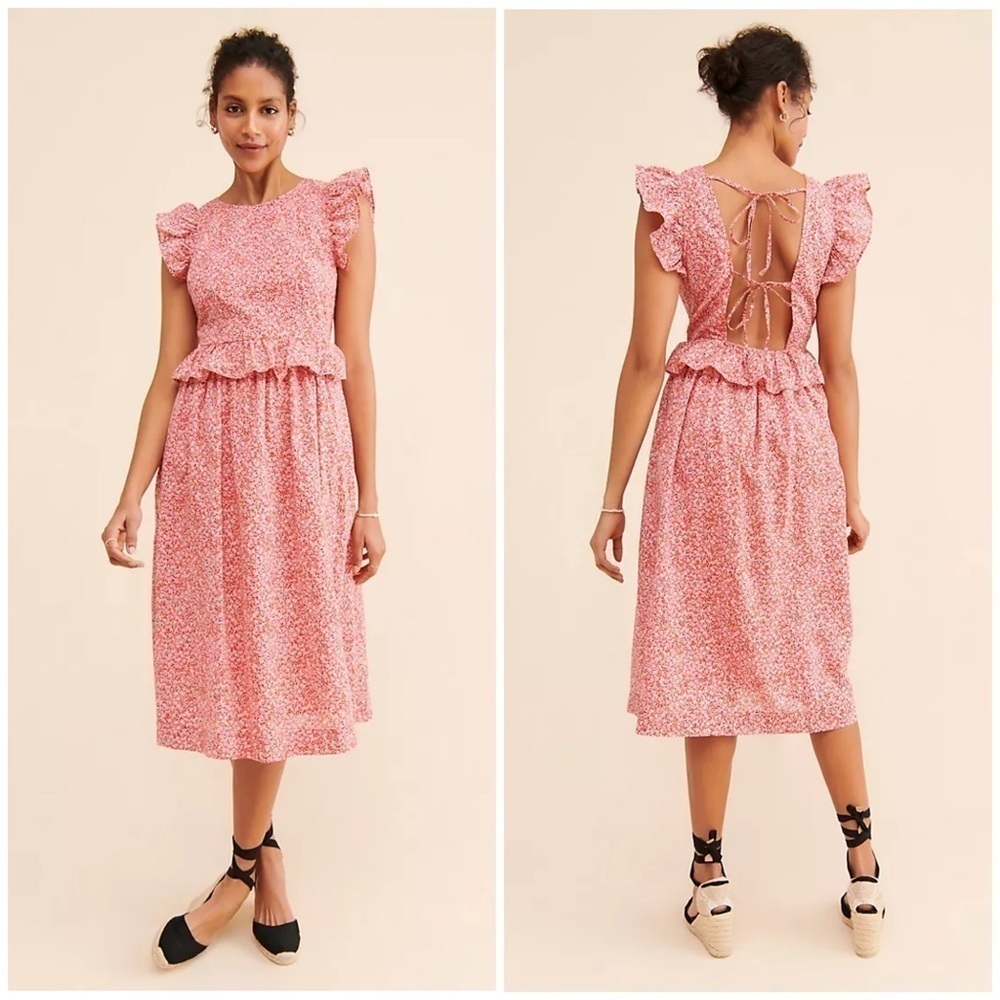 Vero Moda Urba Floral Midi Dress Size XS